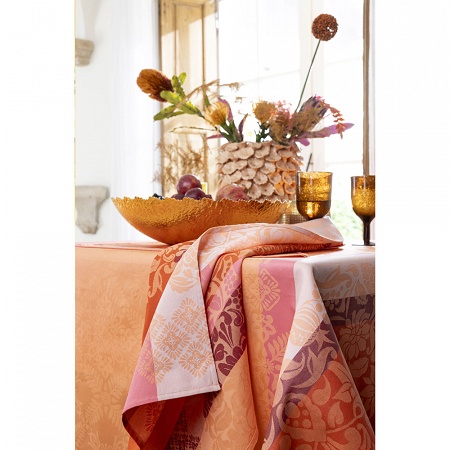 4 serviettes de table Mumbai Mari­gold 50×50 cm Le Jacquard Français