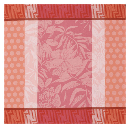 4 Serviettes de table Nature Urbaine Quartz 58×58 cm Le Jacquard Français
