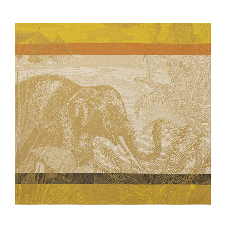 4 serviettes de table Sinha­râja Fauve 50×50 cm Le Jacquard Français