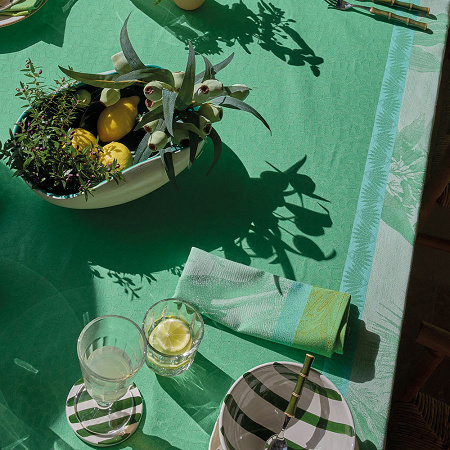 4 serviettes de table Sinha­râja Jungle 50×50 cm Le Jacquard Français