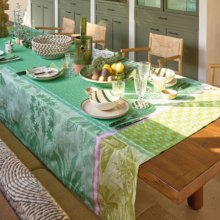 4 serviettes de table Sinha­râja Jungle 50×50 cm Le Jacquard Français