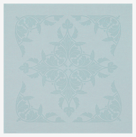 4 Serviettes de table Syra­cuse aqua 58×58 cm Le Jacquard Français