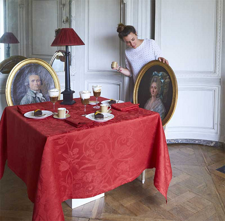 4 serviettes de table tivoli velours 58×58 cm Le Jacquard Français