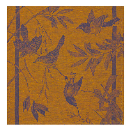 4 serviettes de table Volière Nocturne 58×58 cm Le Jacquard Français