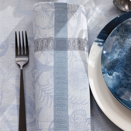 4 sets de table A l’Oran­ge­rie Char­don 50×36 cm Le Jacquard Français