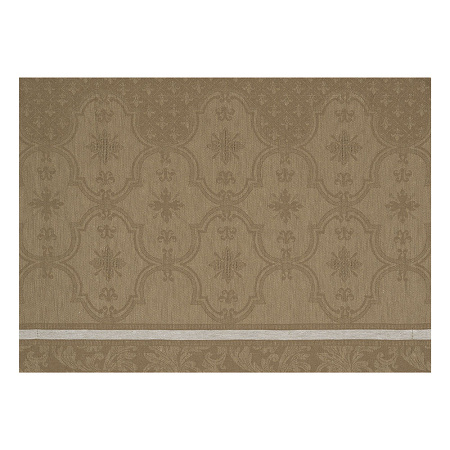 4 sets de table Armoi­ries Grège 50×36 cm Le Jacquard Français