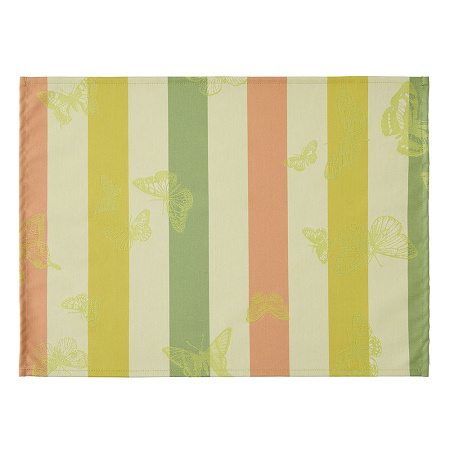 4 Sets de table Bal des Papillons Citrus 50×36 cm Le Jacquard Français