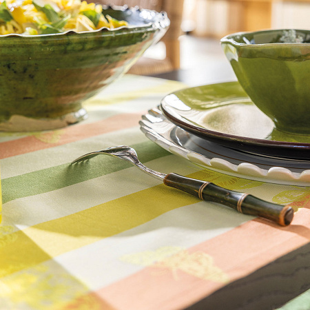 4 Sets de table Bal des Papillons Citrus 50×36 cm Le Jacquard Français