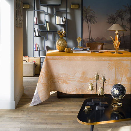 4 sets de table Croi­sière sur le Nil Désert 50×36 cm Le Jacquard Français