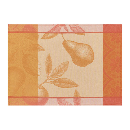 4 sets de table enduits Arrière-Pays Melon 50×36 cm Le Jacquard Français