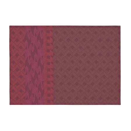 4 Sets de table enduits Carac­tère Carmin 50×36 cm Le Jacquard Français
