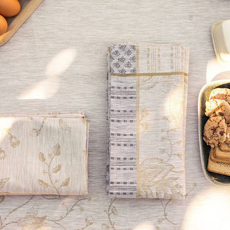 4 sets de table Eté Indien Noix 50×36 cm Le Jacquard Français