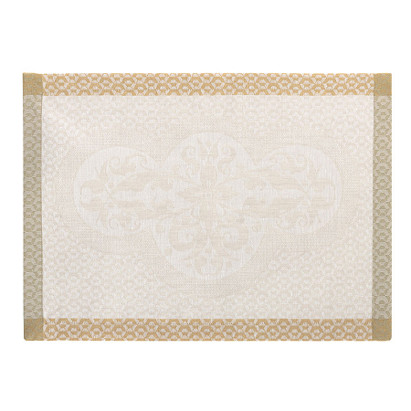 4 sets de table Evasion Céleste Traver­tin 50×36 cm Le Jacquard Français