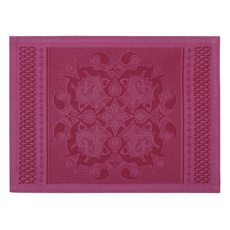 4 sets de table Palais Véni­tien Pourpre 50×36 cm Le Jacquard Français