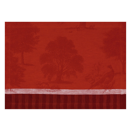 4 sets de table Souve­raine Carmin 50×36 cm Le Jacquard Français