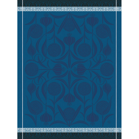 4 Torchons Ail Bleu 60×80 cm Le Jacquard Français