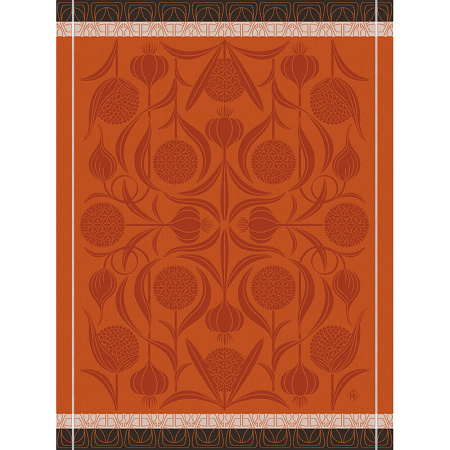 4 Torchons Orange 60×80 cm Le Jacquard Français