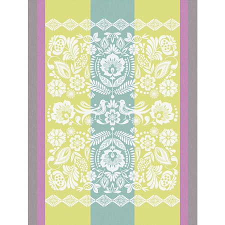 4 Torchons Alégria Lagoon 60×80 cm Le Jacquard Français