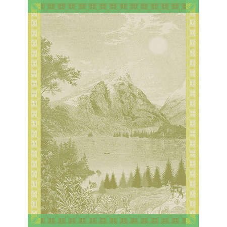 4 Torchons Alti­tude Sapin 60×80 cm Le Jacquard Français