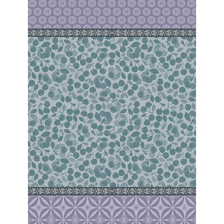 4 Torchons Cerise Bleue 60×80 cm Le Jacquard Français