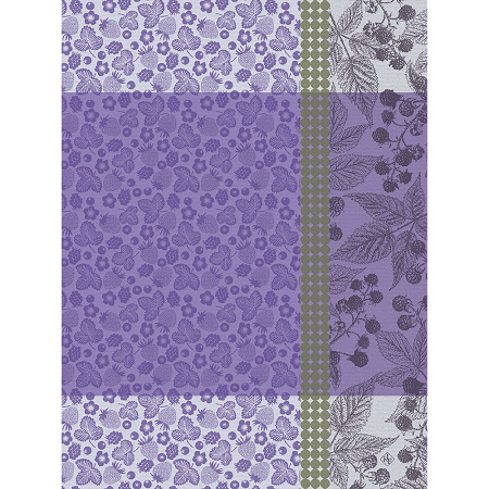 4 Torchons Cueillette d été Mure 60×80 cm Le Jacquard Français