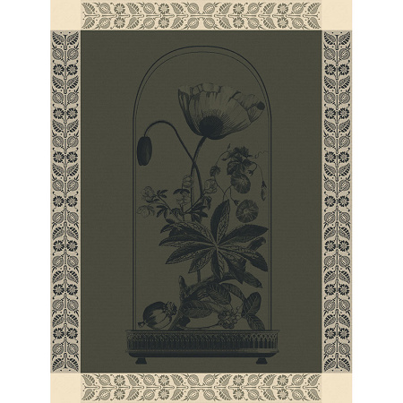 4 Torchons Curio­sité Florales Empire 60×80 cm Le Jacquard Français