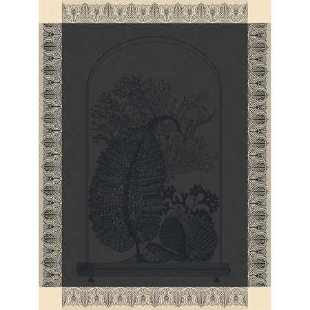 4 Torchons Curio­sité Miné­rales Char­bon60×80 cm Le Jacquard Français