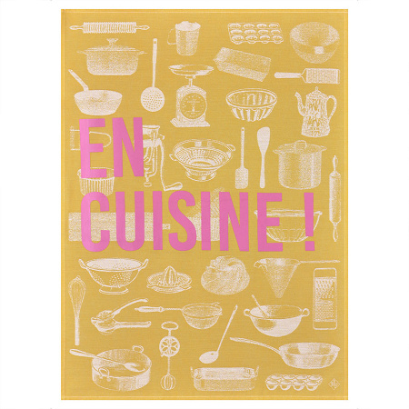 4 Torchons En Cuisine Sun 60×80 cm Le Jacquard Français