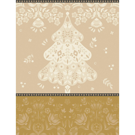 4 Torchons Féerie Pain d’épices 60×80 cm Le Jacquard Français