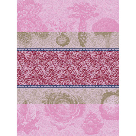 4 Torchons Jardin des Choux Roma­nesco 60×80 cm Le Jacquard Français