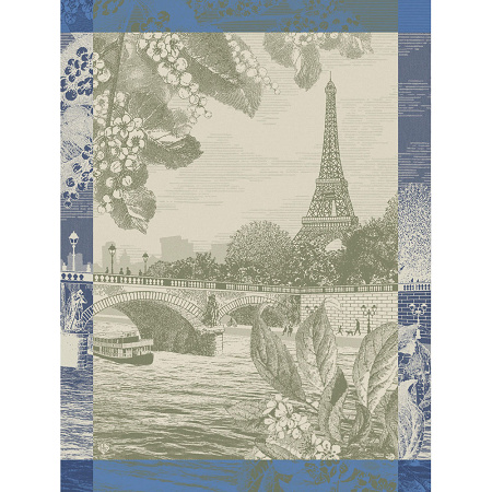 4 Torchons Paris sur seine Tuile­ries 60×80 cm Le Jacquard Français