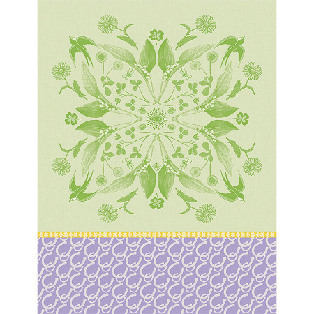 4 Torchons Porte Bonheur Chance 60×80 cm Le Jacquard Français