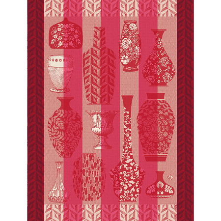 4 Torchons Pote­ries Grès 60×80 cm Le Jacquard Français