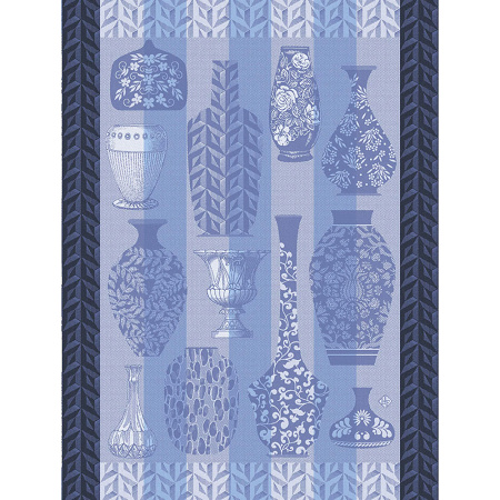 4 Torchons Pote­ries Porce­laine 60×80 cm Le Jacquard Français