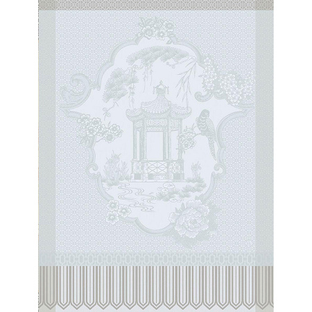 4 Torchons Promenade Impériale Nacre 60×80 cm Le Jacquard Français