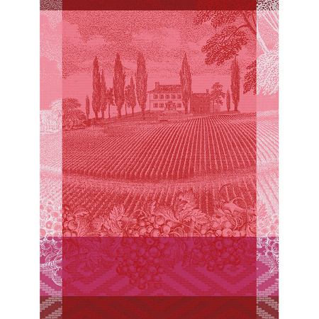 4 Torchons Vignoble Raisin 60×80 cm Le Jacquard Français