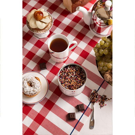 Chemin de table Bistrot Français Rouge 50×150 cm Le Jacquard Français