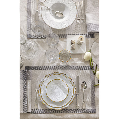 Chemin de table Evasion Céleste Carrare 50×150 cm Le Jacquard Français