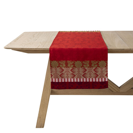 Chemin de table Gipsy Rubis 50×150 cm Le Jacquard Français