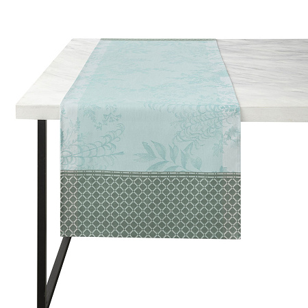 Chemin de table Jardin d’Eden Cascade 50×150 cm Le Jacquard Français