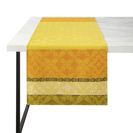 Chemin de table Mumbai Safran 50×150 cm Le Jacquard Français