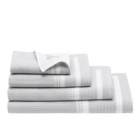 Drap de bain Bath Club Gris Miné­ral 90×150 cm Le Jacquard Français