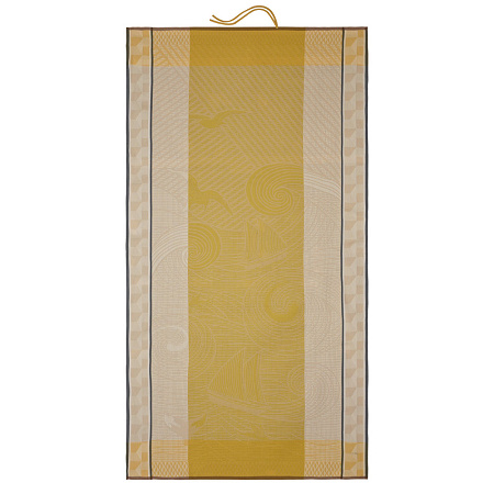 Drap de plage Baignade à Socoa Sable 100×200 cm Le Jacquard Français