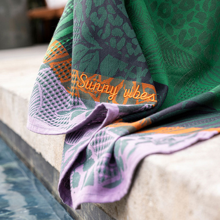 Drap de plage Carioca Selva 100×200 cm Le Jacquard Français