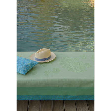 Drap de plage Monoï Lagon 100×200 cm Le Jacquard Français