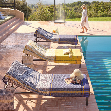 Drap de plage Palme­raie Désert 100×200 cm Le Jacquard Français
