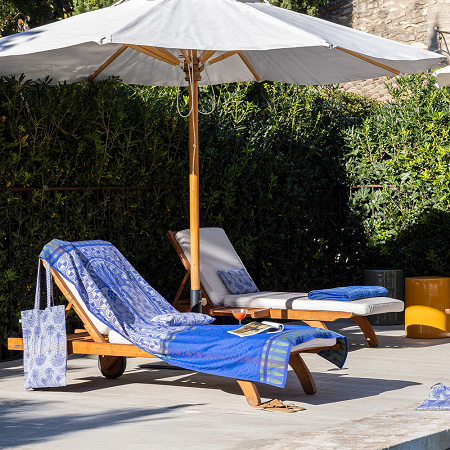 Drap de plage Palme­raie Mirage 100×200 cm Le Jacquard Français