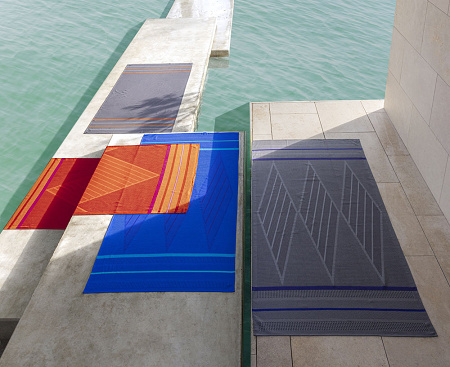 Drap de plage Sand Club Régate Lagoon 100×200 cm Le Jacquard Français