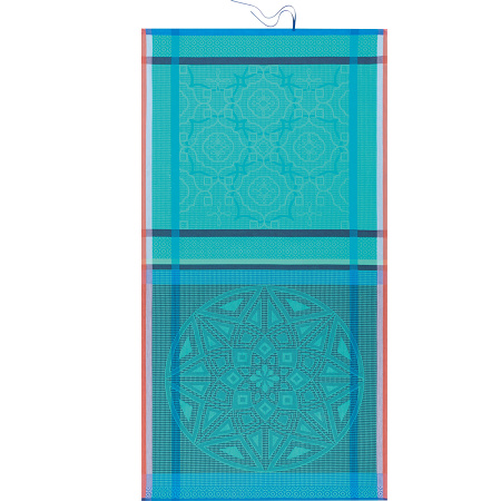 Drap de plage Zellige Piscine 100×200 cm Le Jacquard Français