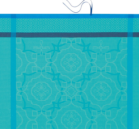 Drap de plage Zellige Piscine 100×200 cm Le Jacquard Français